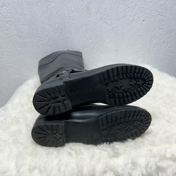 Ralph Lauren Sulita black Womens leather tall Boots Size 6.5B - Picture 10 of 10